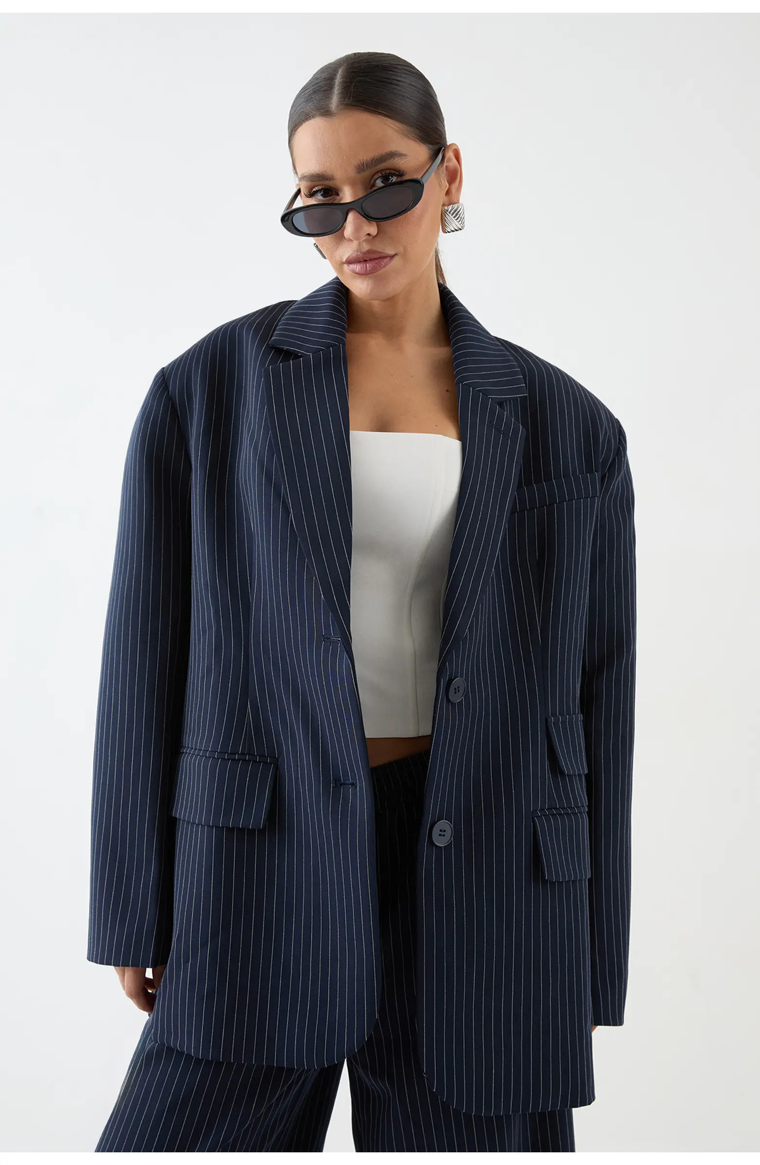 Premium Pinstripe Oversized Blazer | Nordstrom