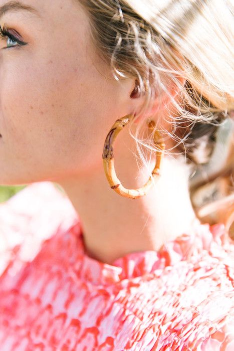 Bamboo Palmer Hoop - Earrings | Lisi Lerch Inc