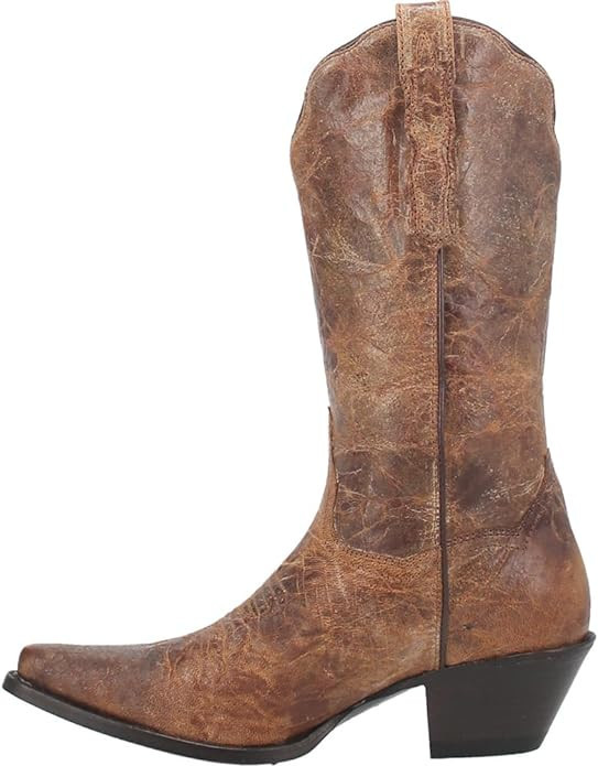 Dan Post Boots Womens Colleen Snip Toe Casual Boots Mid Calf Low Heel 1-2" - Brown | Amazon (US)