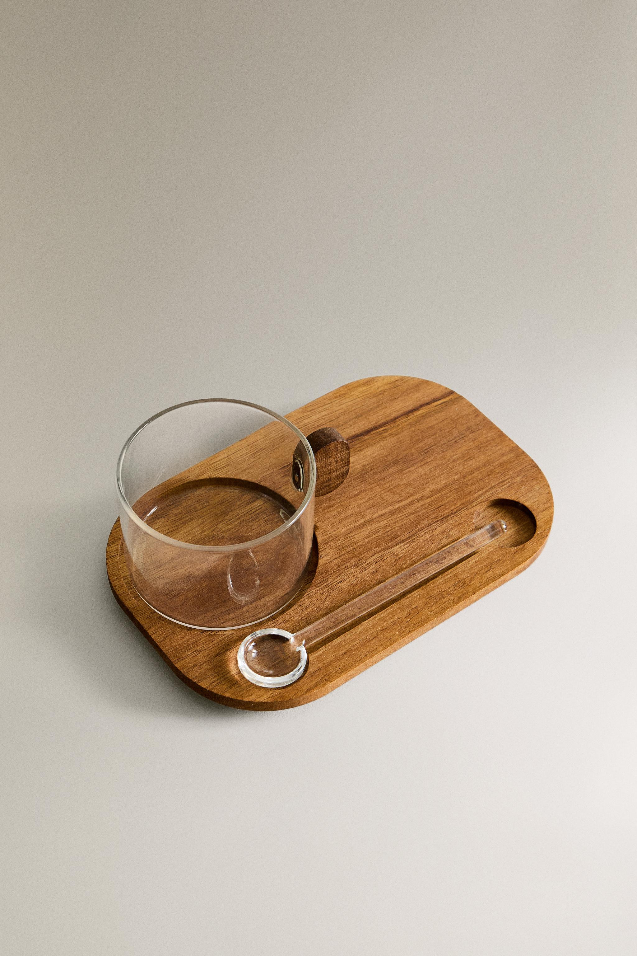 BOROSILICATE GLASS MUG WITH TRAY | Zara US