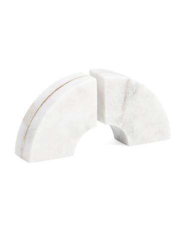 Set Of 2 Bookends With Brass Detail | TJ Maxx