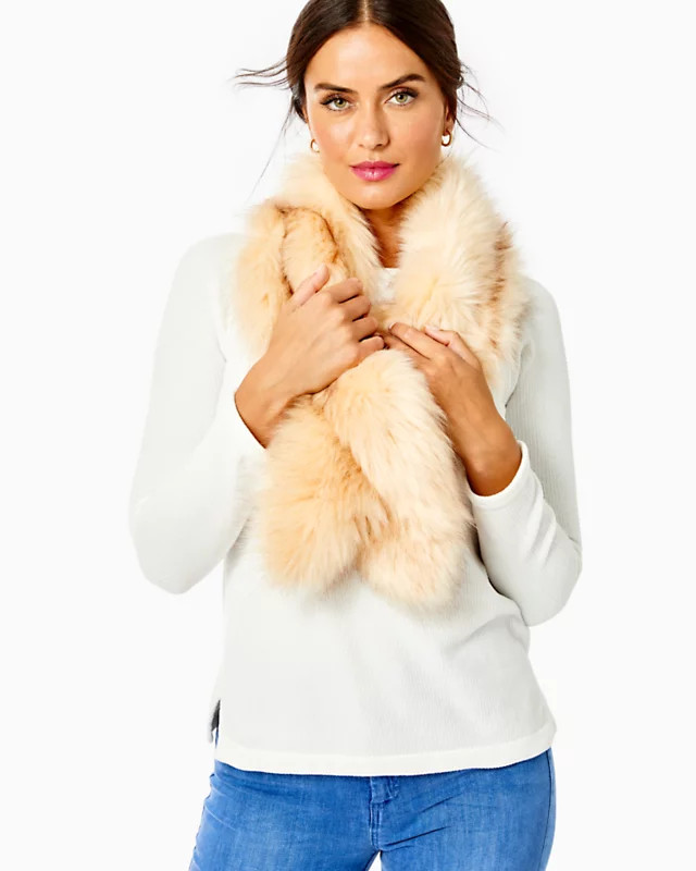 Ava Faux Fur Scarf | Lilly Pulitzer