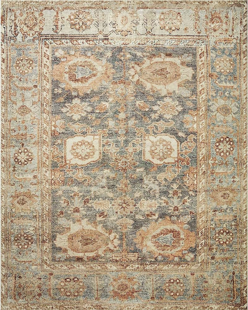 Loloi II Margot Collection MAT-03 Ocean/Spice 2'-6" x 7'-6" Runner Rug feat. CloudPile | Amazon (US)