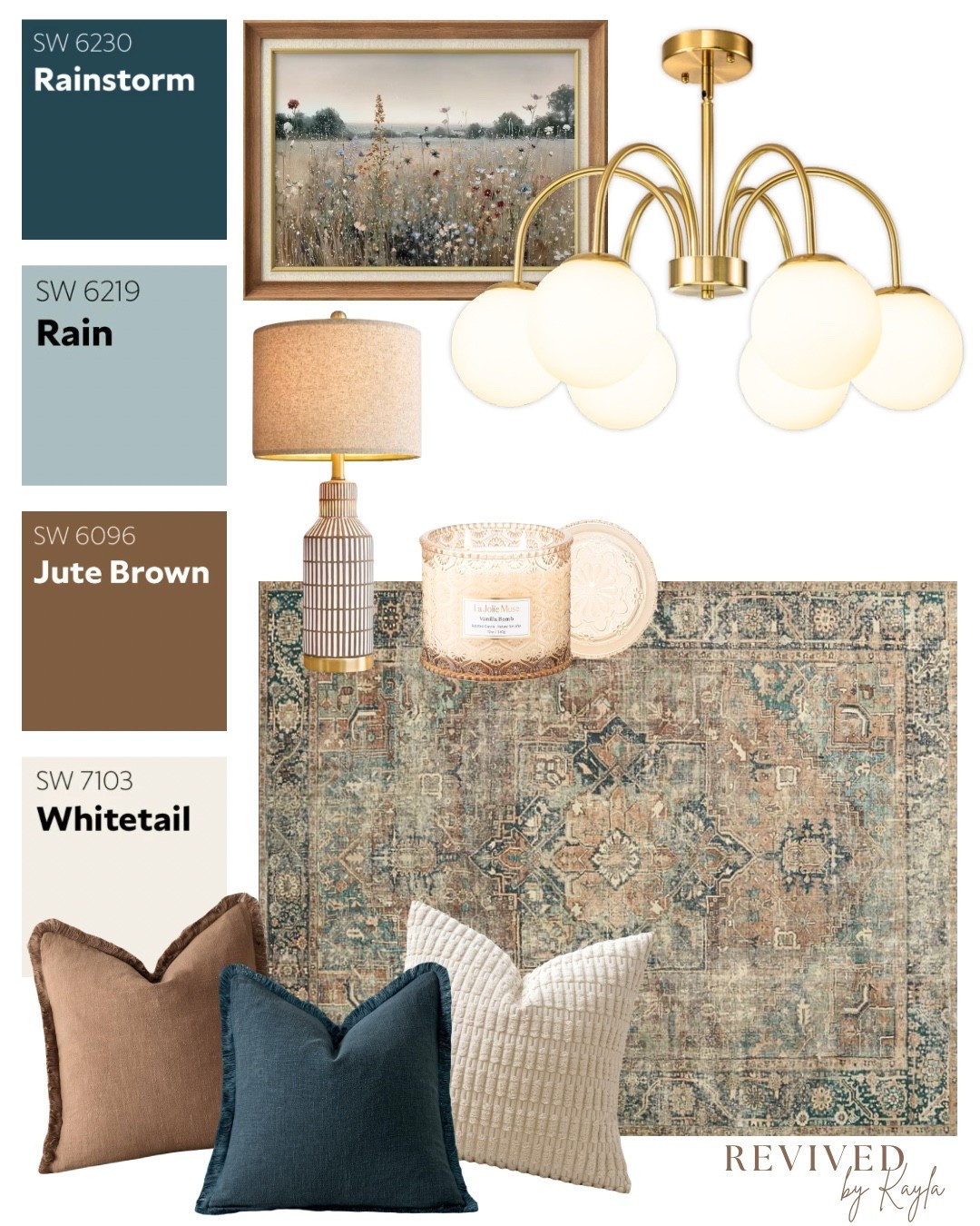 Blue and brown room design mood board 🤎✨ Beautiful for a living room, bedroom, or office 

#homedecor #homedesign #livingroom #bedroom #office #decor #bluedecor #modern #home #cozy #traditional #moderntraditional #homemakeover #homeinspo #moodboard #homedecorinspo 

#LTKFindsUnder50 #LTKHome #LTKFindsUnder100