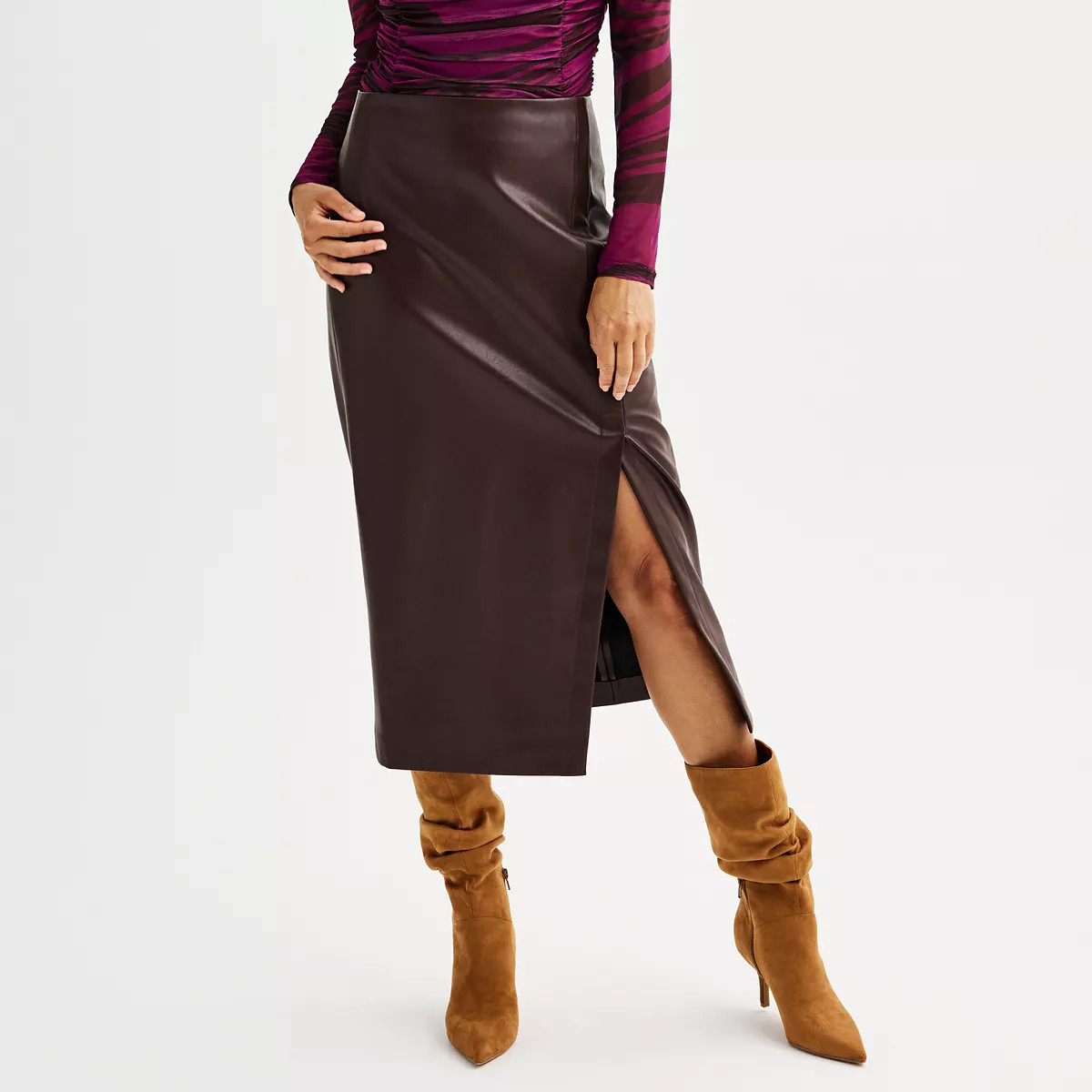 Women's Nine West Faux Leather Skirt | Kohl's