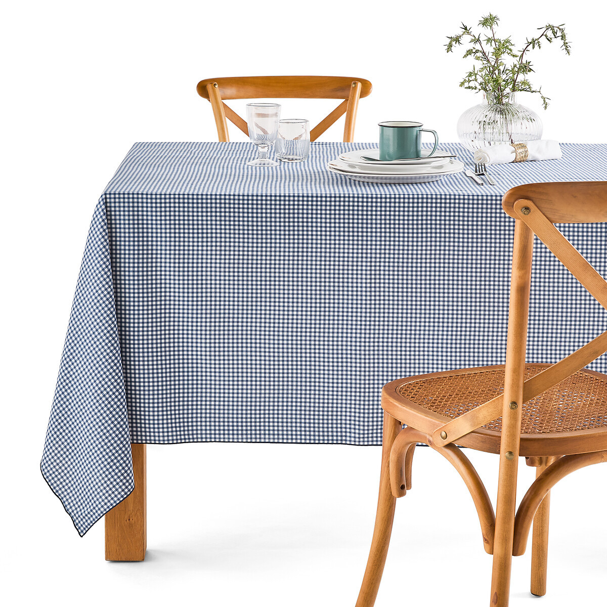 Notem Washed Cotton Checked Tablecloth | La Redoute (UK)
