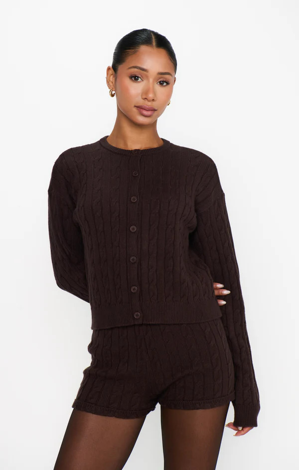 Throw On Shorts ~ Chocolate Cable Knit | Show Me Your Mumu