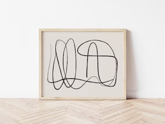 Printable Art  Modern Abstract Line Art  Neutral  Modern | Etsy | Etsy (US)