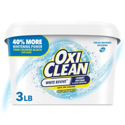 OxiClean White Revive Laundry Whitener and Stain Remover Powder - 3lbs: Bleach-Free, HE, Unscented | Target