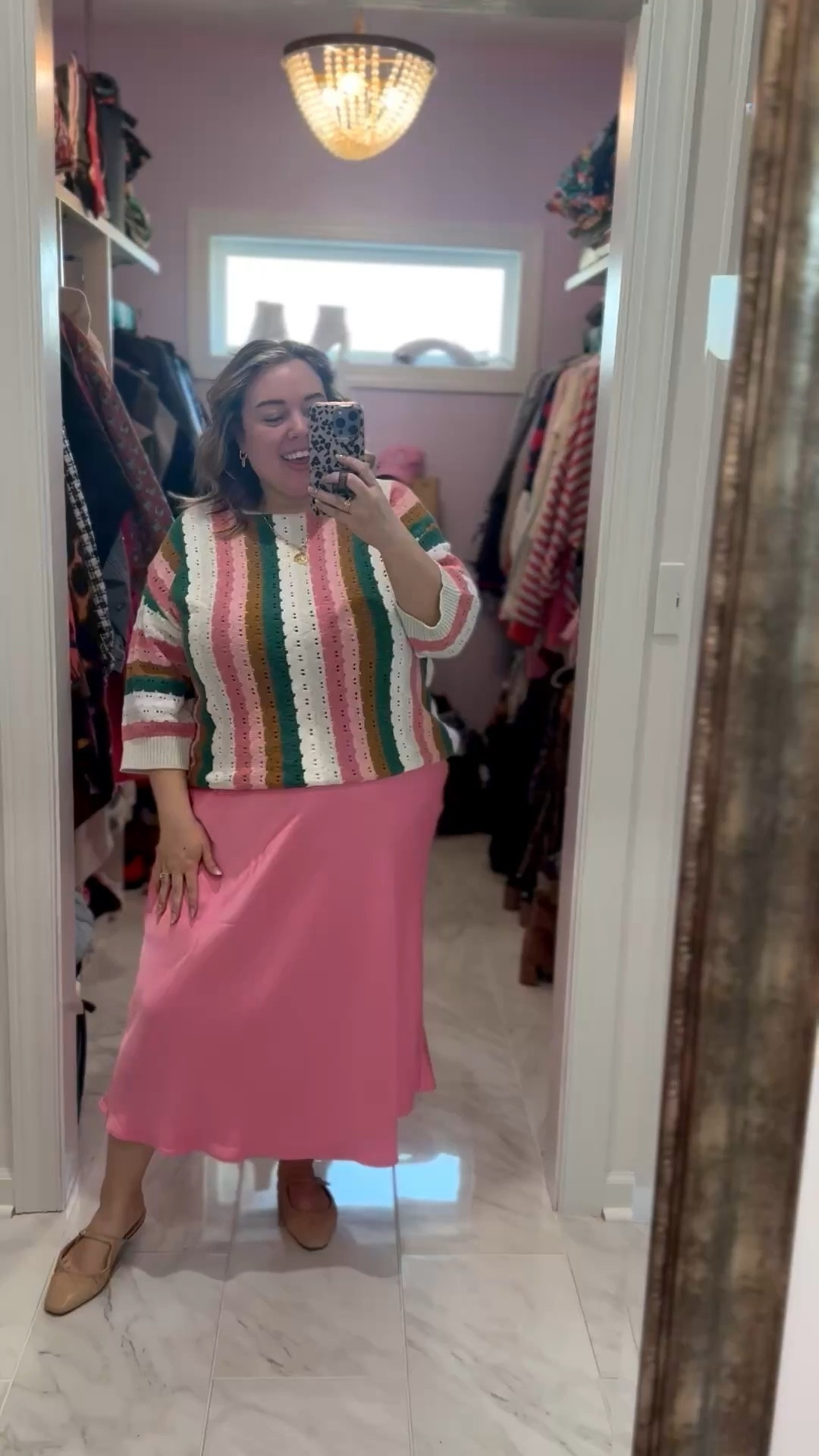 💕 Cutie little outfit of the day! 💕 I love these spring colors! My sweater is 40% off at Lane Bryant and you can save 35% on my skirt with code OLIVIAULLA 

#LTKootd #LTKPlusSize #LTKSaleAlert