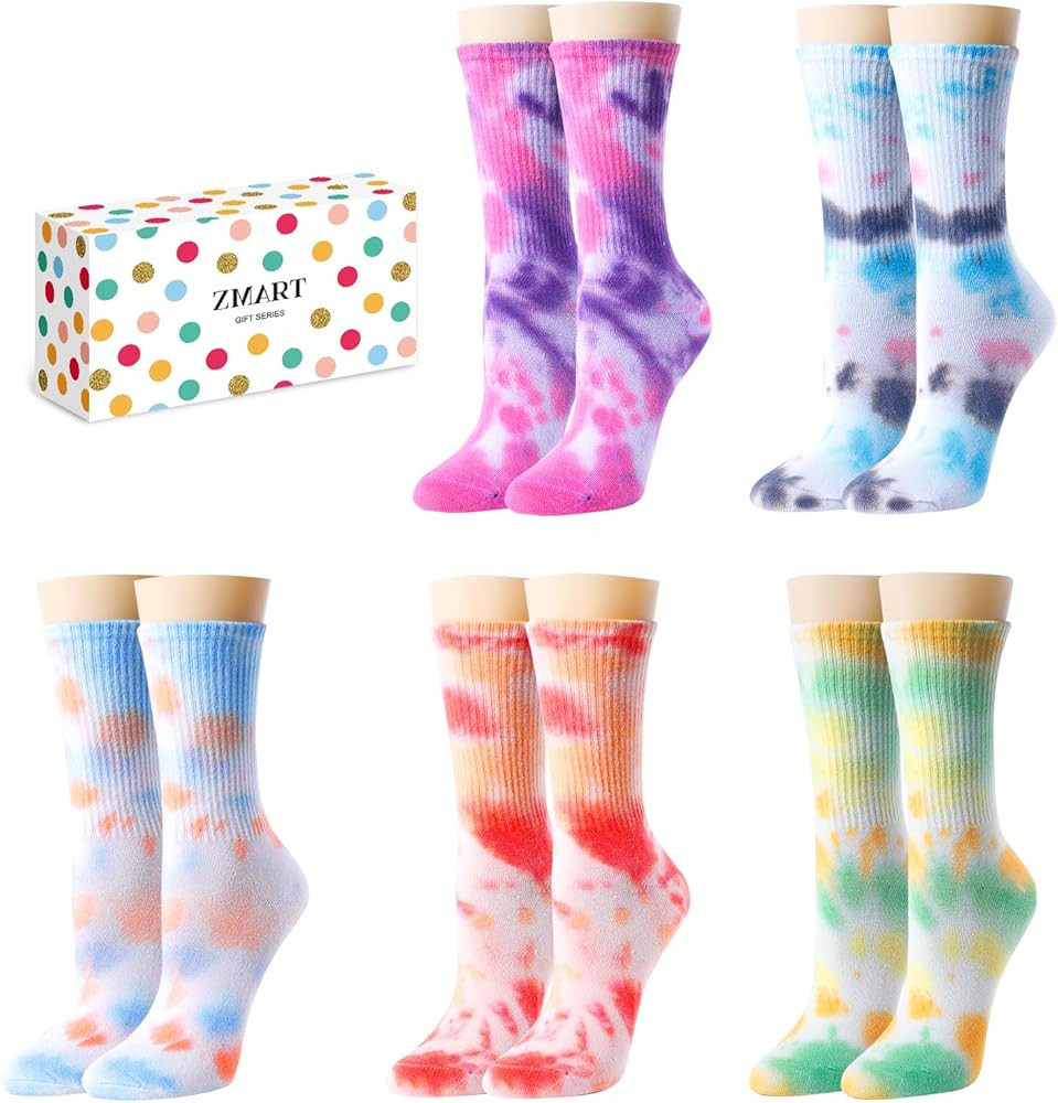 Zmart Tie Dye Gifts for Women - Colorful Gifts for Hippie Girls, Tie Dye Hippie Socks | Amazon (US)