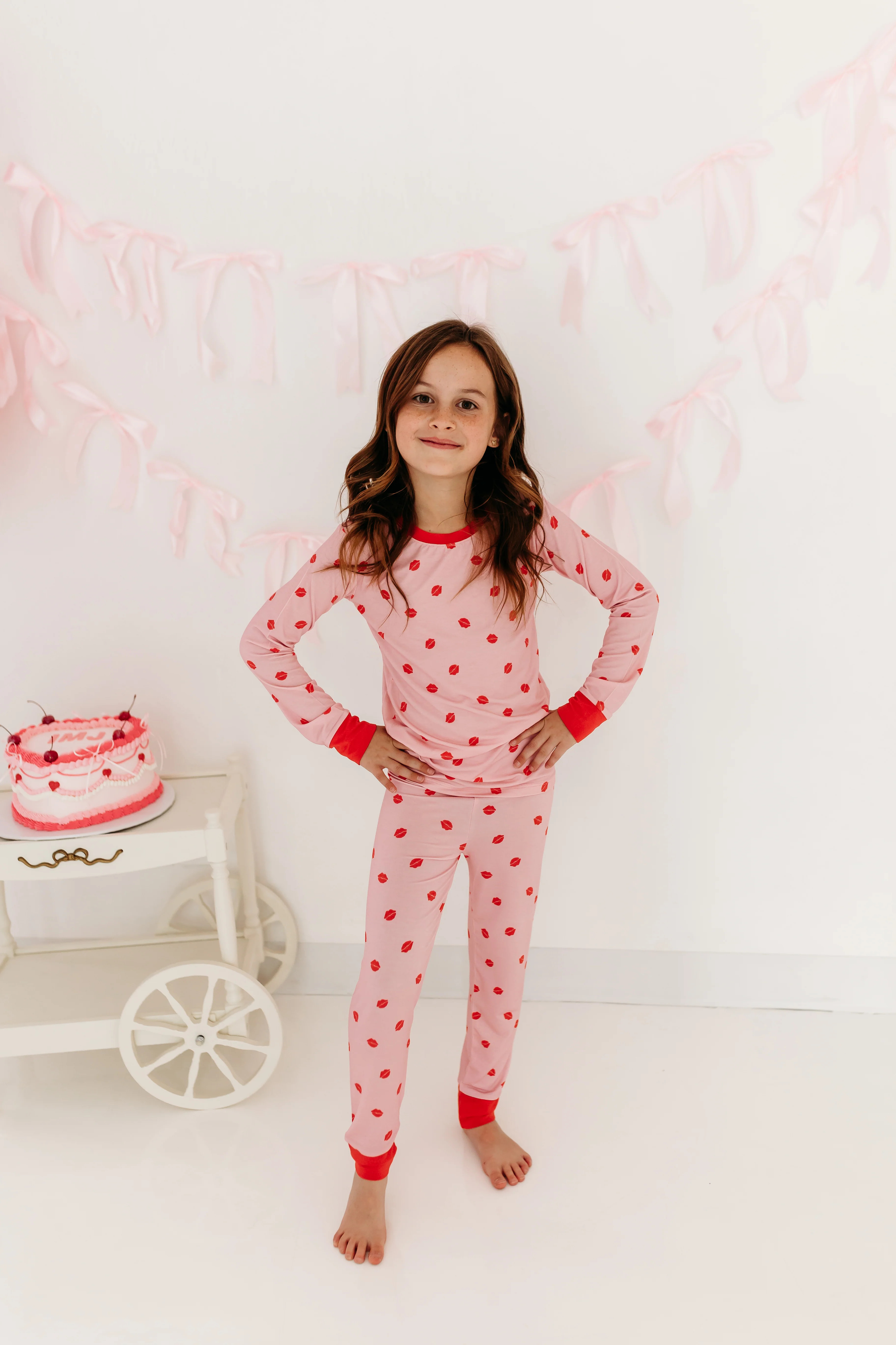 Red Kiss Two Piece Set | In My Jammers