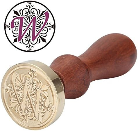 Classic Wooden Letter W Alphabet Letter Initial Wax Classic Sealing Wax Seal Stamp | Amazon (US)