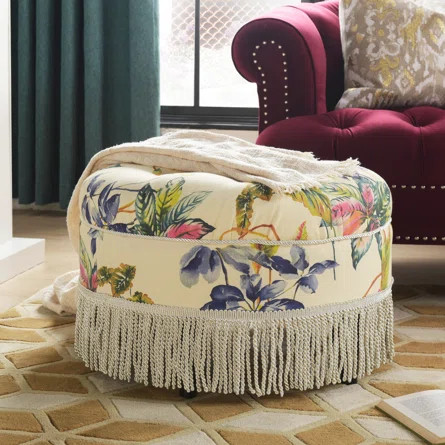 Astoria Grand Neptune 24" Wide Tufted Round Cocktail Ottoman | Wayfair | Wayfair North America