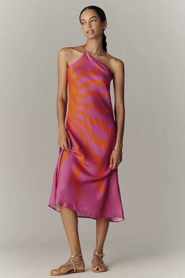 Farm Rio x Anthropologie One-Shoulder Midi Slip Dress | Anthropologie (US)