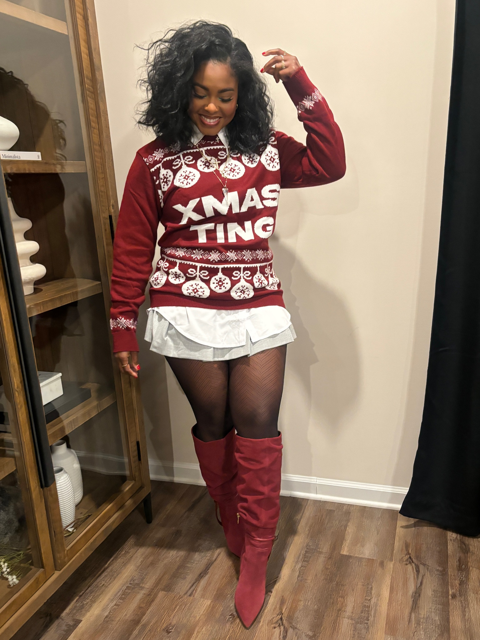 Christmas Dinner OOTD 
Sweater: Men’s XS
Skort: old from Zara but linked similar
Boots: old from River Island but linked similar 


#LTKShoeCrush #LTKHoliday #LTKMidsize