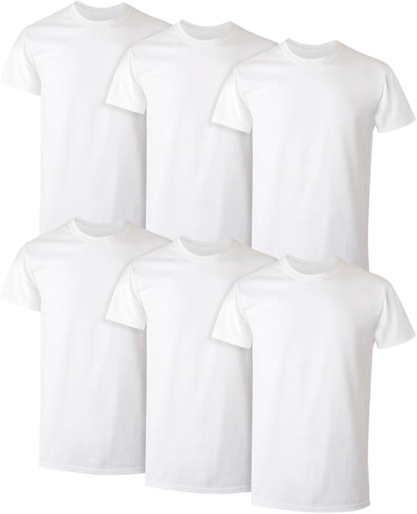 Hanes Men's Undershirt Packs, Stay-Tucked Soft Cotton Undershirts, Best Undershirts for Men, Whit... | Amazon (US)
