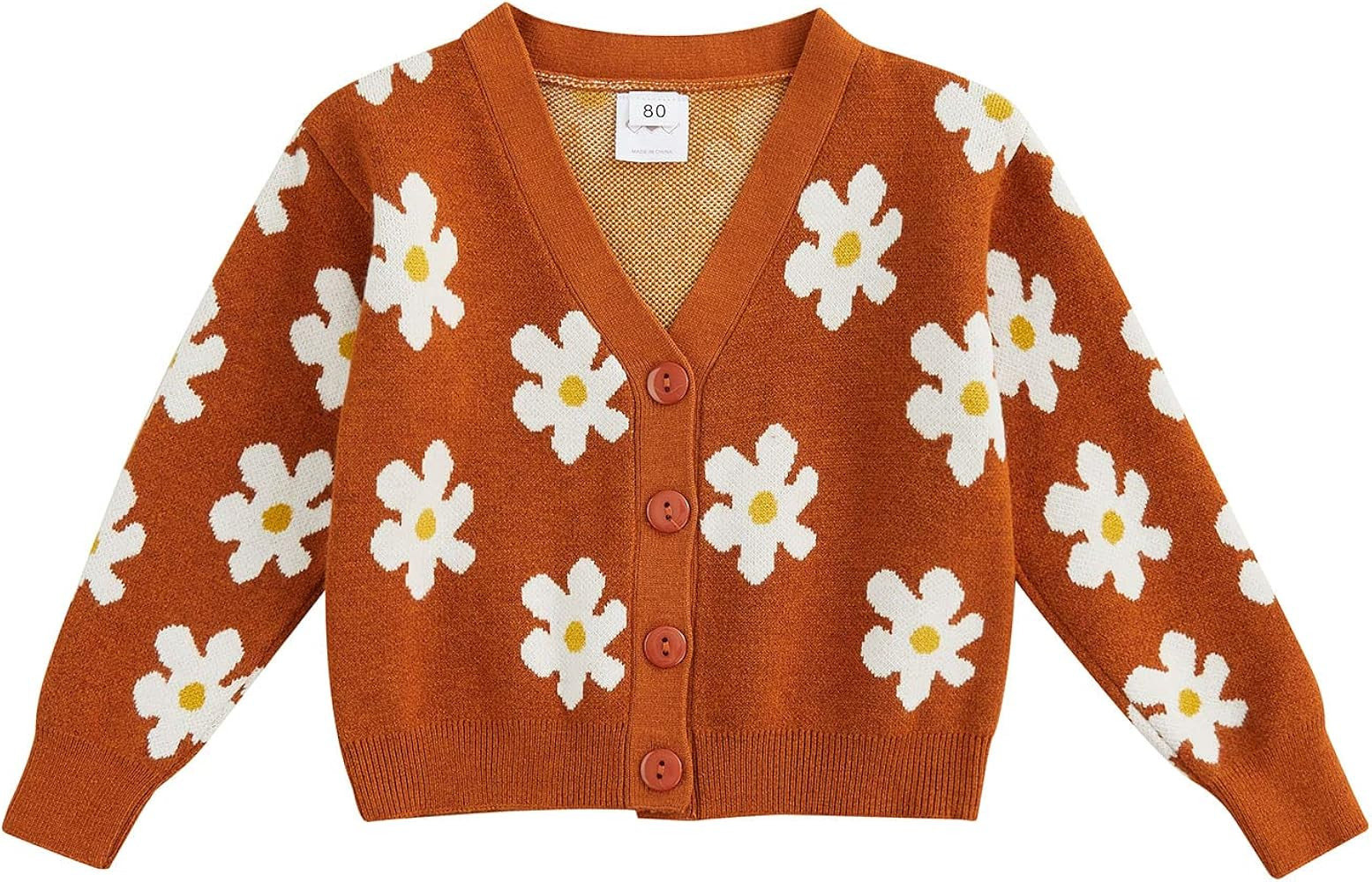 NvekeyBromn Toddler Little Girl Clothes Knitting Cardigan Sweater Fall Winter Baby Knitwear Overs... | Amazon (US)