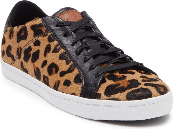Margo Leopard Calf Hair Lace-Up Sneaker | Nordstrom Rack