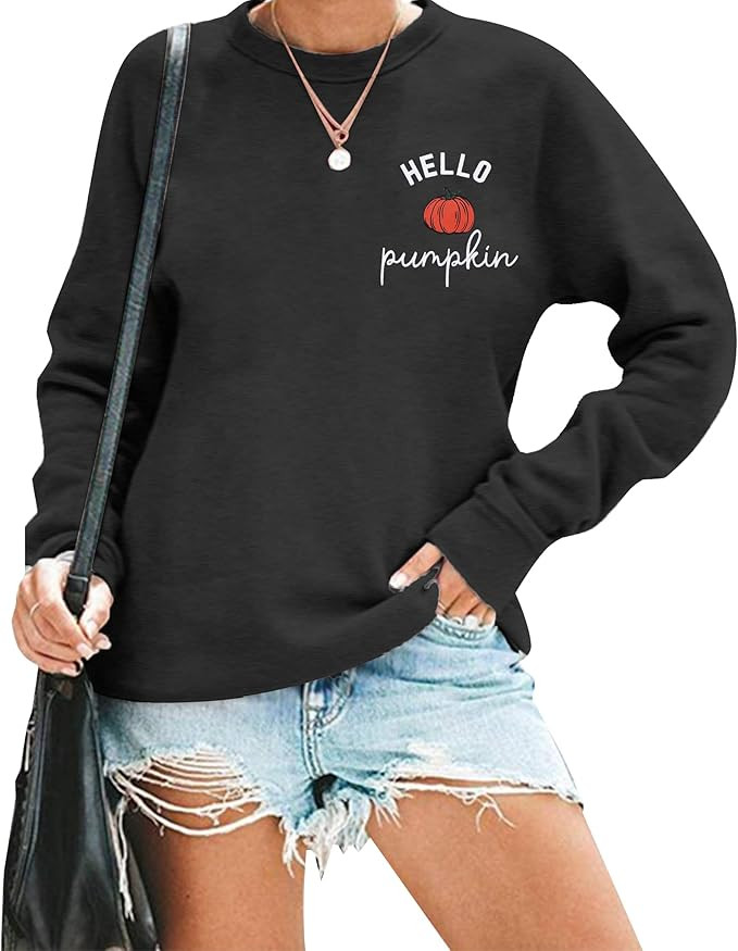 KIDDAD Fall Sweatshirt Women Farm Fresh Pumpkins Apples Hayrides Cider Sweatshirt Halloween Pullo... | Amazon (US)