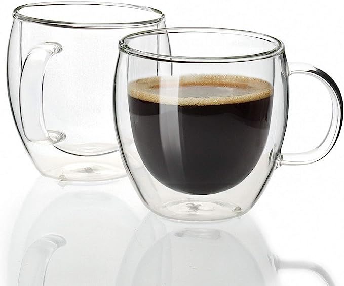 Sweese 412.101 Espresso Cups Shot Glass Coffee 5 oz Set of 2 - Double Wall Insulated Glass Mugs w... | Amazon (US)