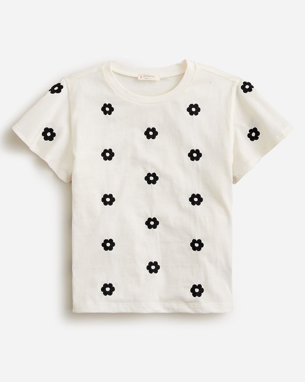 Girls' embroidered flutter-sleeve T-shirt | J.Crew US