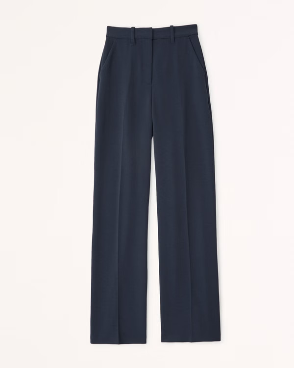 Clean Premium Crepe Wide Leg Pant | Abercrombie & Fitch (US)