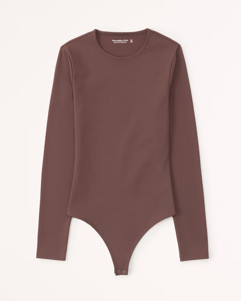 Long-Sleeve Seamless Fabric Crew Bodysuit | Abercrombie & Fitch (US)