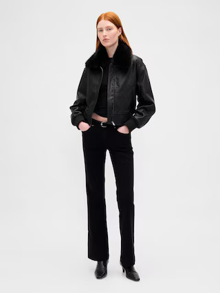 Vegan Leather Bomber Jacket | Gap (US)