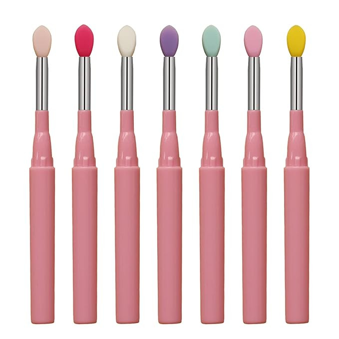 LORMAY 7pcs Silicone Makeup Brushes with Caps. Perfect tools for applying cream or liquid Lip Mas... | Amazon (US)