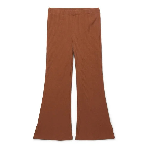 Weekend Academy Girls Cozy Foldover Waist Flare Pants, Sizes 4-18 | Walmart (US)