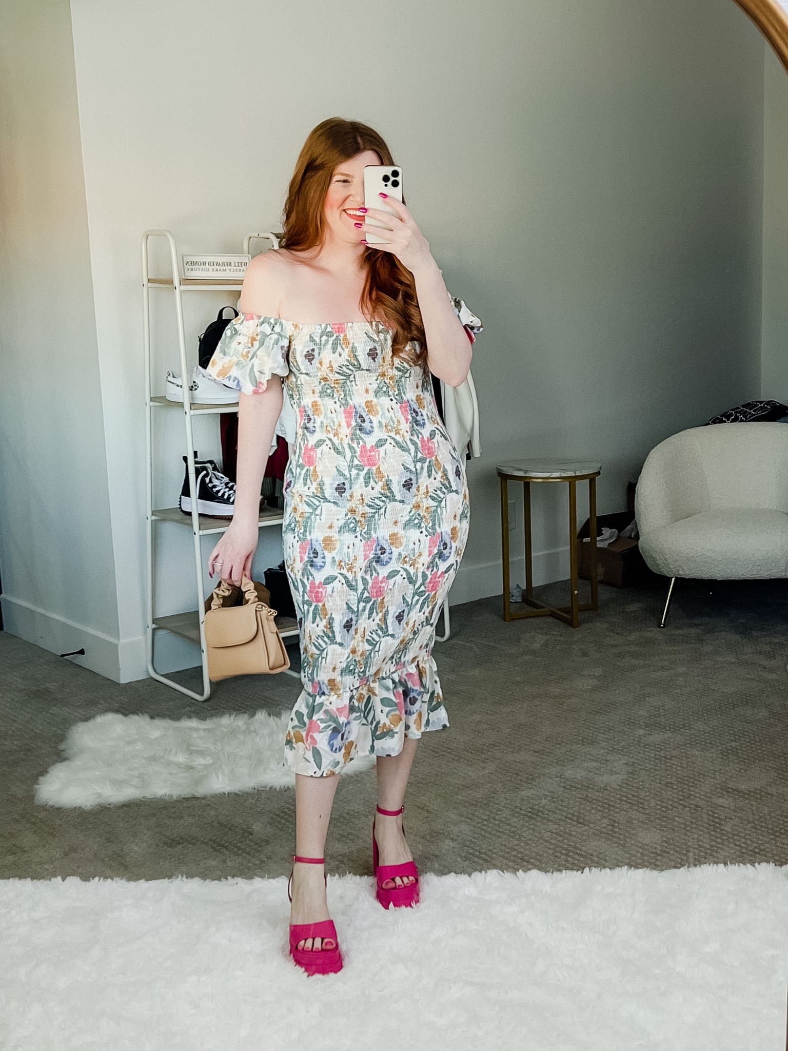 Spring dress from amazon wearing size large with shapewear. Wedding guest dress. Easter dress. Floral dress. 

#LTKwedding #LTKunder50 #LTKSeasonal