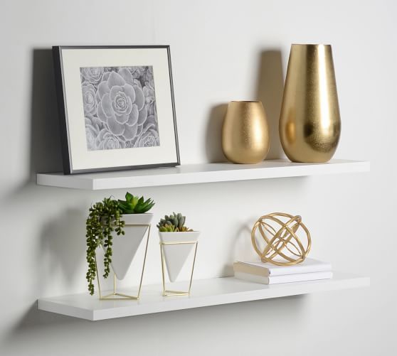 Holman Handmade Floating Ledge, Modern White - 3' | Pottery Barn (US)