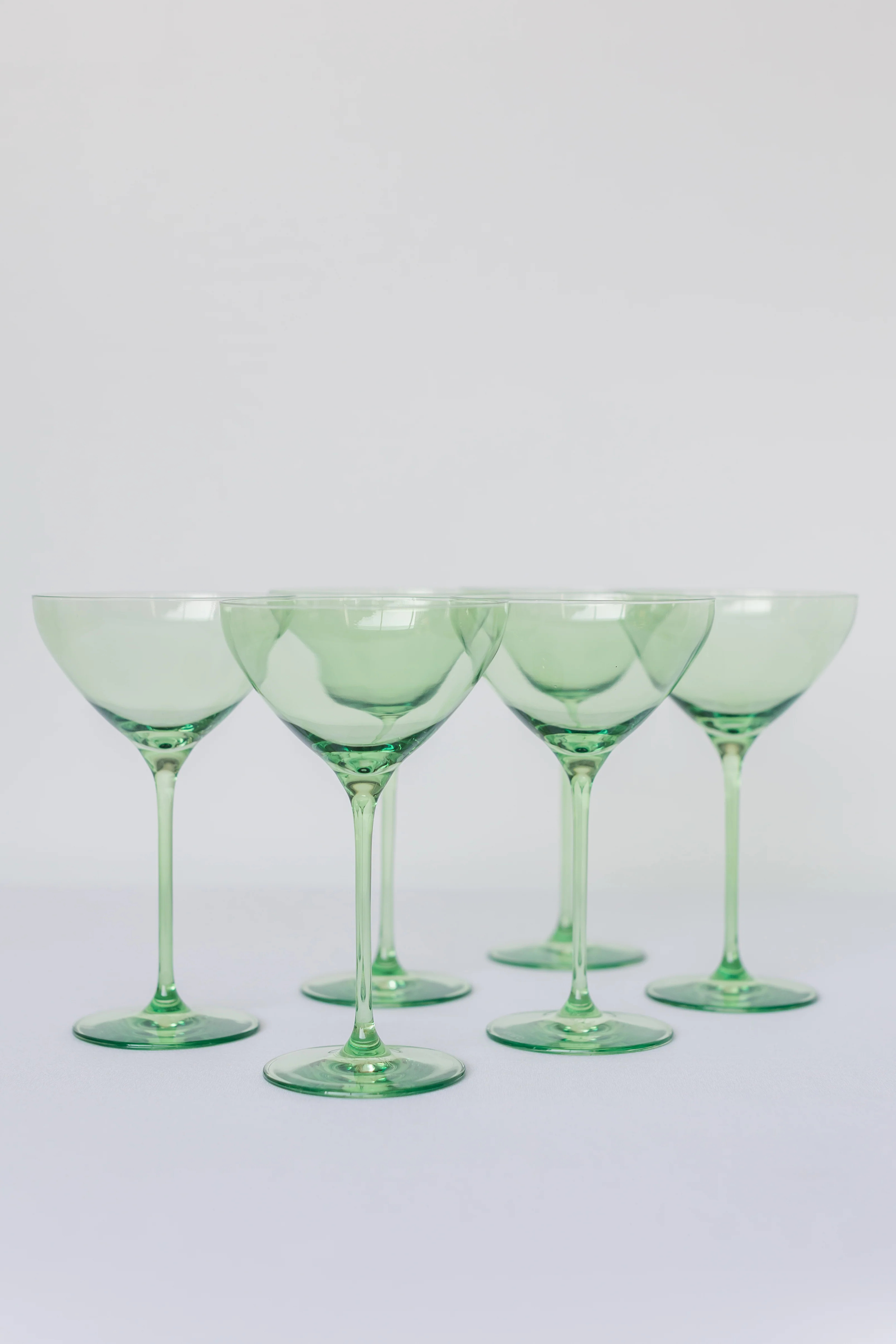 Estelle Colored Martini Glass - Set of 6 {Mint Green} | Estelle Colored Glass