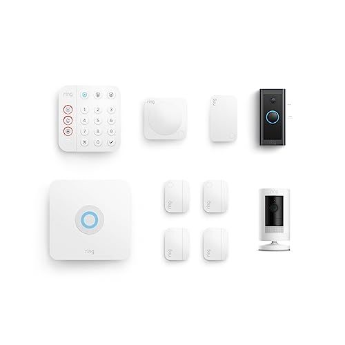 Ring Video Doorbell Wired with Ring Stick Up Cam (White) and Ring Alarm 8-piece (White) | Amazon (US)