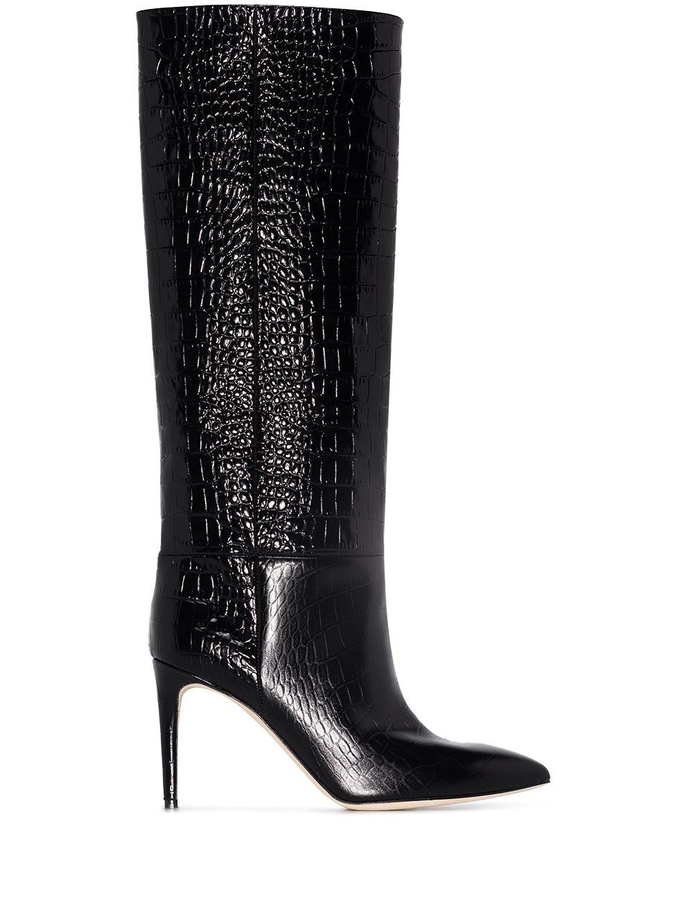Paris Texas crocodile-embossed boots - Black | Farfetch Global