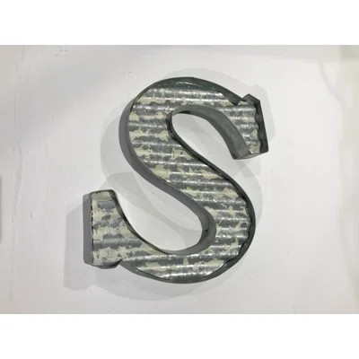 Corrugated Galvanized Tin Wall DÃ©cor Red Barrel Studio Letter: S | Wayfair North America