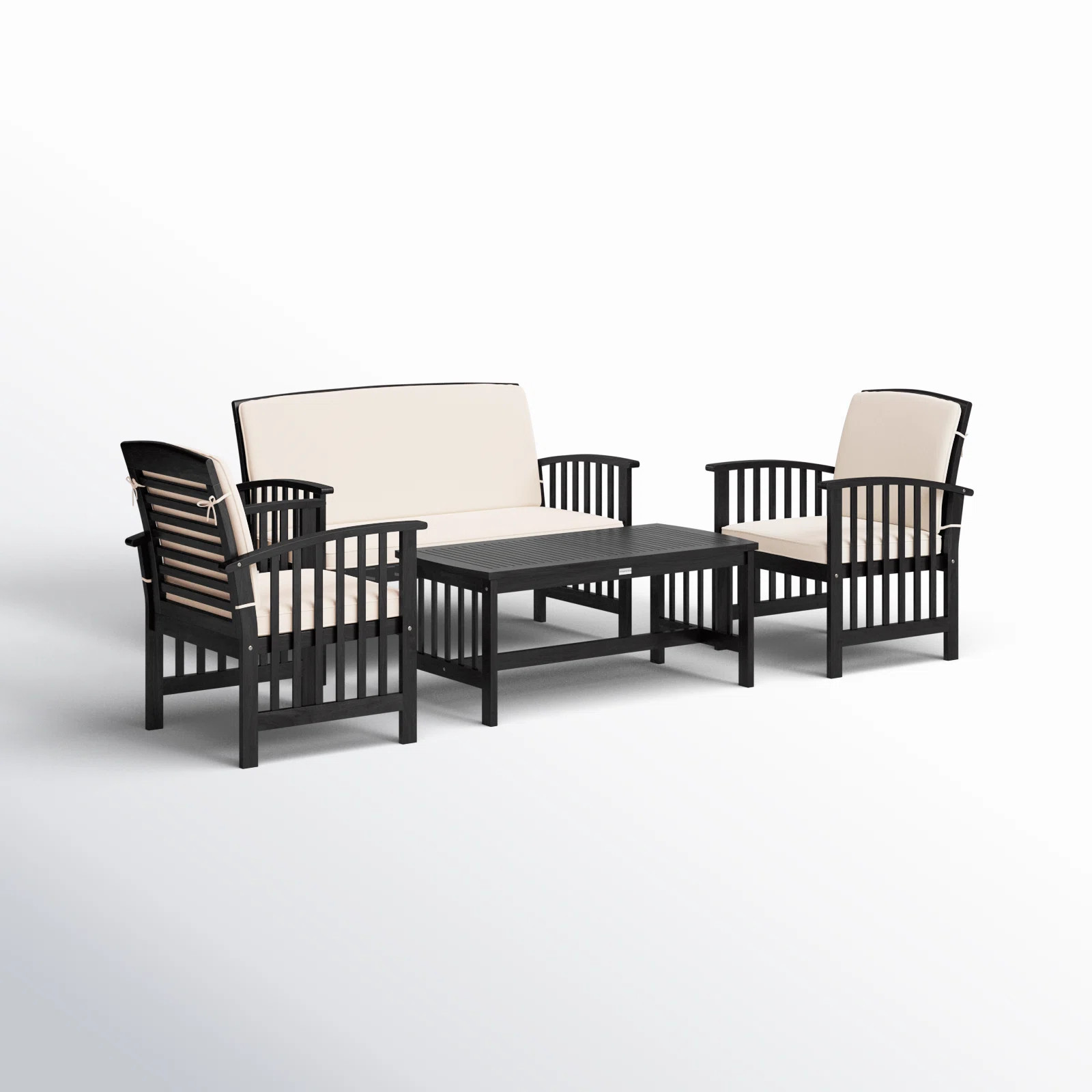 Delosreyes Acacia 4 - Person Patio Conversation Set with Cushions | Wayfair North America