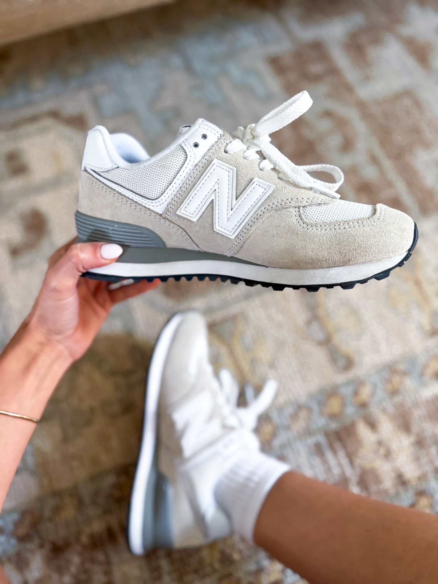 New balance 574 - so great for travel and Disney too! I wear these a lot! Fall sneakers. Neutral sneakers. I recently wore these to the airport.

#LTKTravel #LTKActive #LTKShoeCrush
