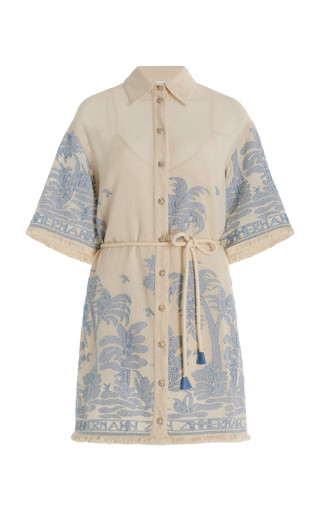Ottie Woven Cotton Mini Shirt Dress | Moda Operandi (Global)
