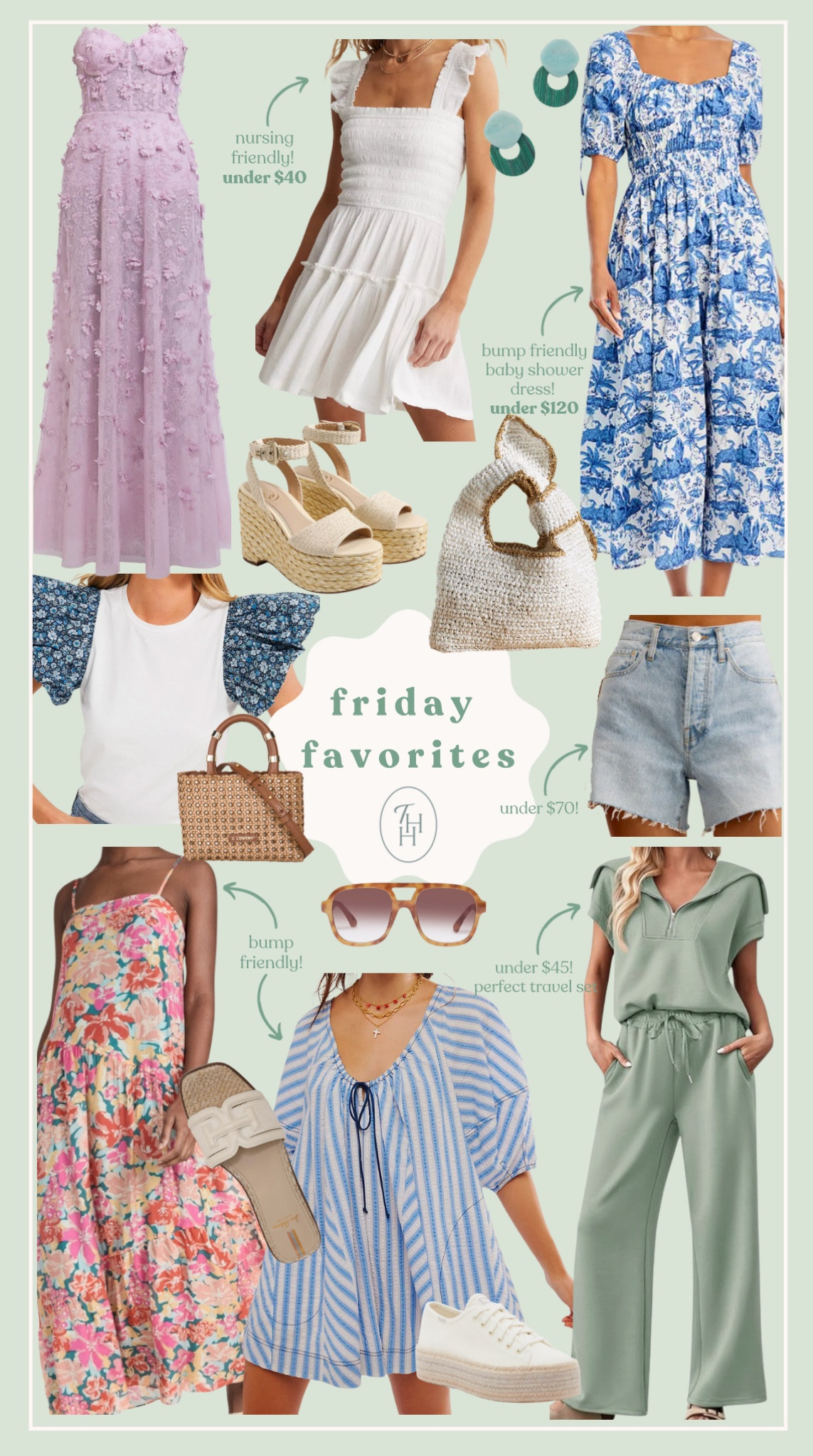 Friday favorite finds! 🤍 

Bump friendly fashion, travel, sun dresses, summer sandals, black tie wedding guest, sneakers, and more! 

#LTKfindsunder100 #LTKSeasonal #LTKfindsunder50