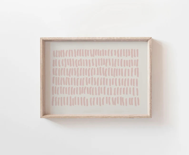 Girls Blush Pink Wall Art Bedroom Decor Baby Girl Nursery - Etsy | Etsy (US)