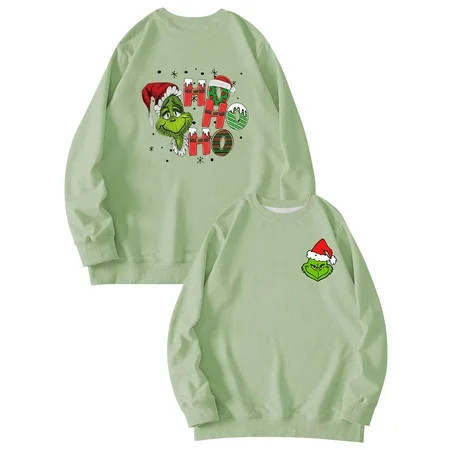 Clearance before Christmas Grinch Sweatshirt Christmas Grinch Sweatshirt Ugly Shirt Grinch Women Stole Christmas Funny Grinch Pullover Green Printing Long Sleeve Raglan Tops | Walmart (US)