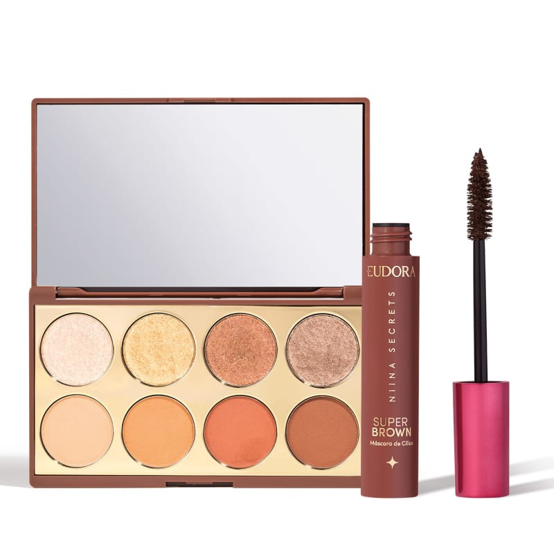 Combo Niina Secrets: Palette de Sombras Neutrals 5,6g + Máscara Super Brown 10g | Eudora | Eudora (BR)