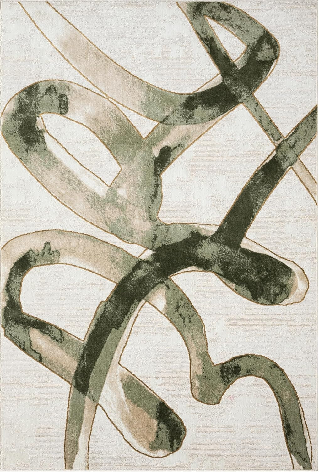 Abani Beige Cream Green Graffiti Washable Area Rug – 6' x 9' – Abstract Artistic Design – I... | Amazon (US)