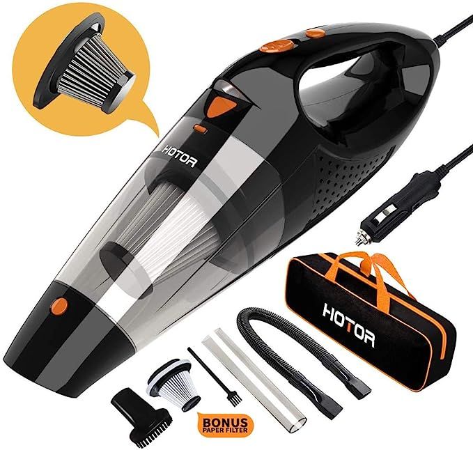 Car Vacuum Cleaner High Power, HOTOR Vacuum Cleaner for Car, DC 12V Portable Handheld Auto Vacuum... | Amazon (US)