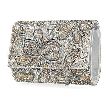 Gunne Sax by Jessica McClintock Alexis Floral Clutch Evening Bag, Color: Metallic Floral - JCPenn... | JCPenney