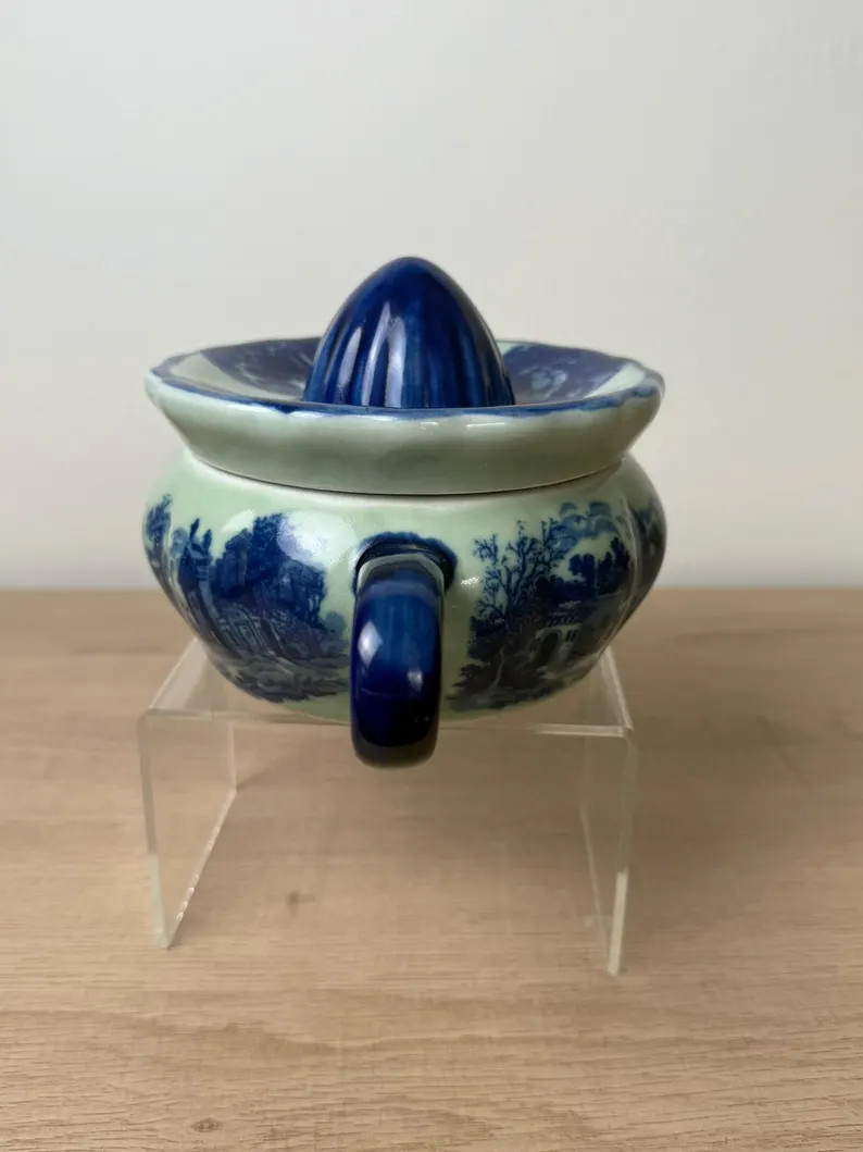 Vintage Victoria Ware Ironstone Blue Transferware Citrus Juicer Reamer Set | England Cobalt Blue ... | Etsy (Global)