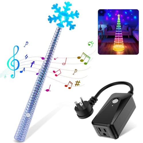 Brightown Christmas Tree Remote Control with Magic Wand - Wireless Light Switch for Kids to Turn On Lights, 50-80 Ft Range, Plug in with Music & Flashing Lights for Xmas Decor | Amazon (US)