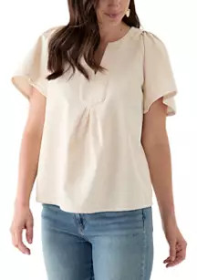 Crown & Ivy™ Women's Split Neck Top | Belk